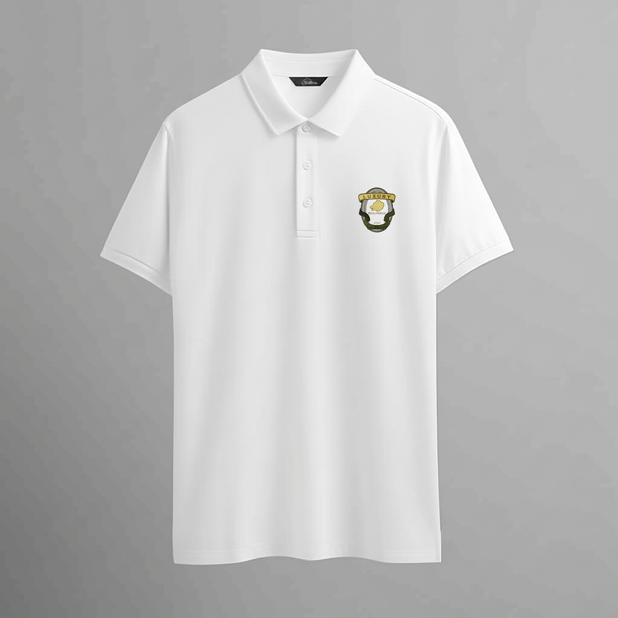The Luxury Badge White Polo Shirt